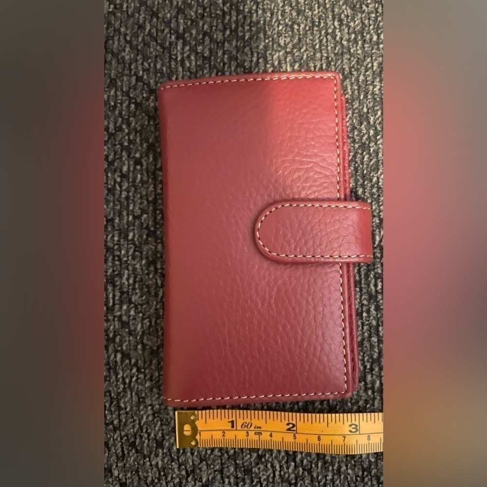 Genuine Leather Wallet Rust Burgundy with credit card slots Excellent cond.​​​ - Picture 6 of 7